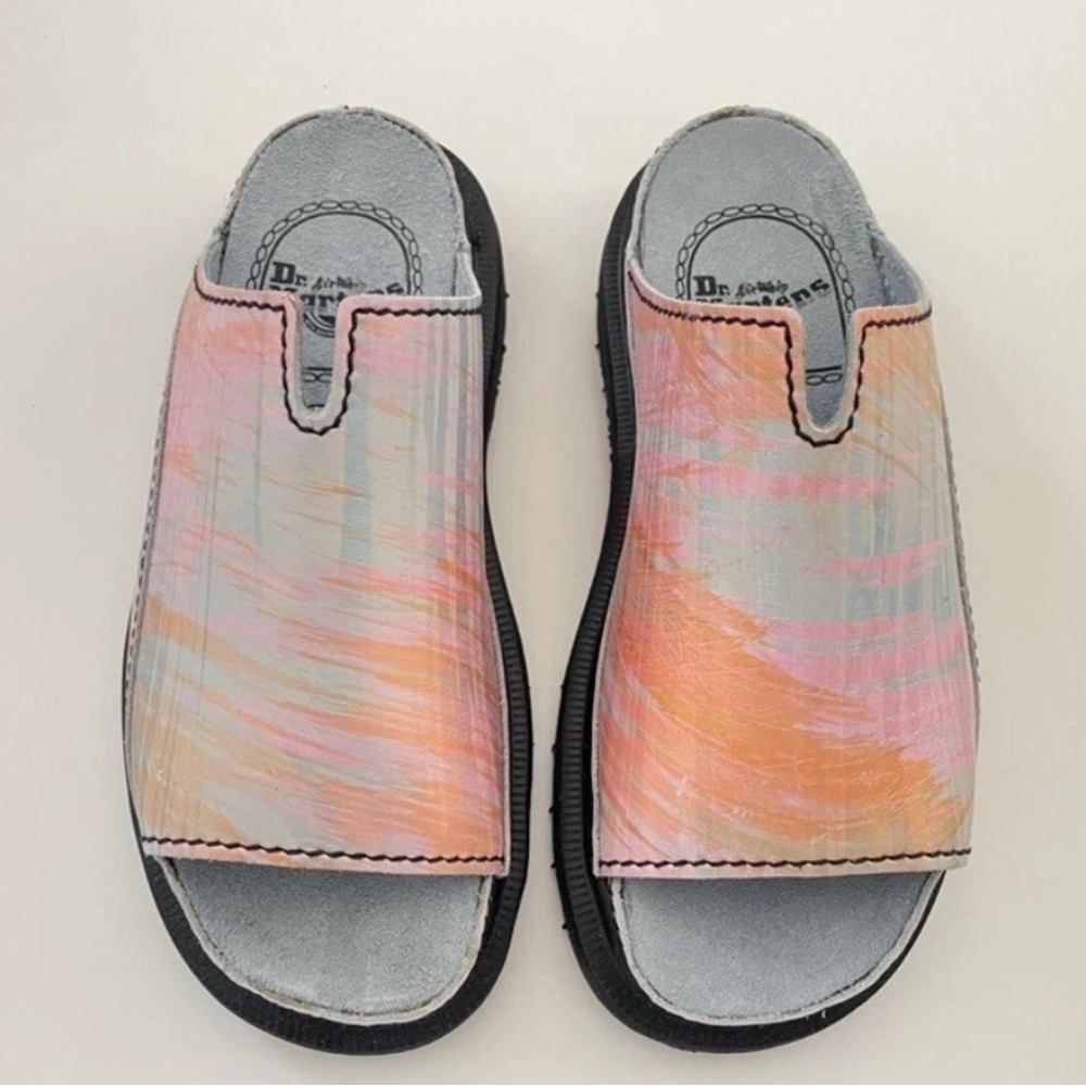 DR MARTENS Pink Iridescent Slide Sandals ENGLAND 3 UK. - Picture 4 of 12